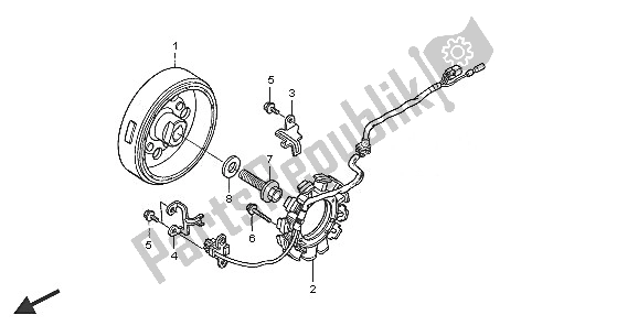 All parts for the Generator of the Honda TRX 400 EX Sportrax 2005