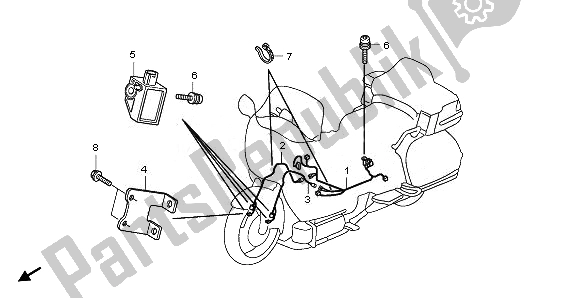 All parts for the Airbag Harness of the Honda GL 1800 2008