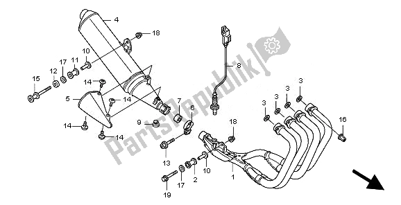 All parts for the Exhaust Muffler of the Honda CBF 600 NA 2010