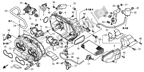 All parts for the Air Cleaner of the Honda CB 1000 RA 2013