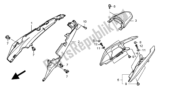 Tutte le parti per il Coprisella del Honda NC 700X 2012