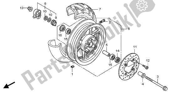 Todas las partes para Rueda Delantera de Honda PES 150 2006