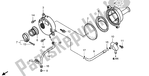 Todas las partes para Filtro De Aire de Honda CRF 50F 2006