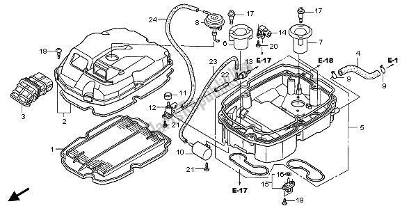 Toutes les pièces pour le Purificateur D'air du Honda VFR 800A 2010