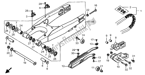 Wszystkie części do Wahacz Honda CR 250R 2001