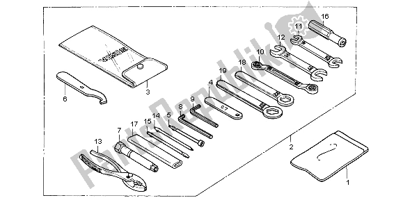 Todas as partes de Ferramentas do Honda CB 1000F 1995