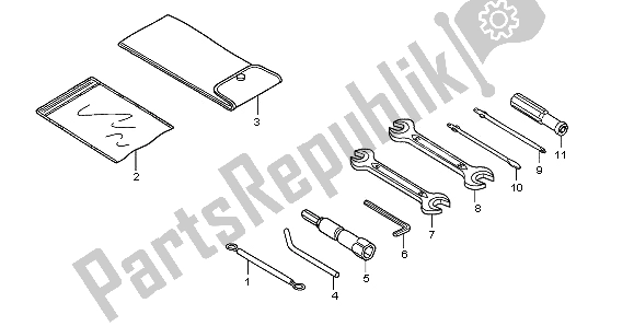 Todas as partes de Ferramentas do Honda SH 300A 2009