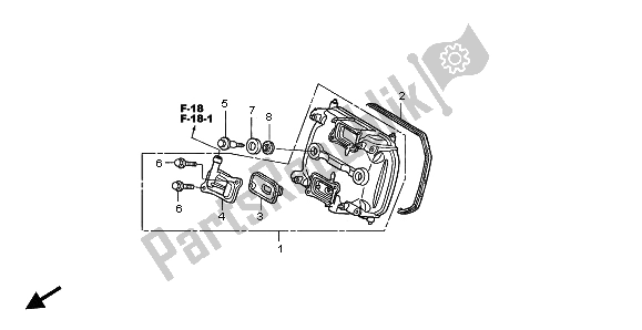 Wszystkie części do Przednia Pokrywa G? Owicy Cylindrów Honda XL 125V 2002