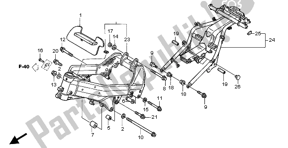 Todas las partes para Cuerpo Del Marco de Honda VFR 800 2002