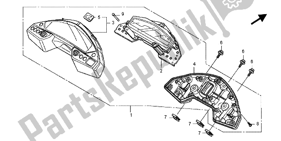 Todas las partes para Metro (mph) de Honda CB 600F Hornet 2012