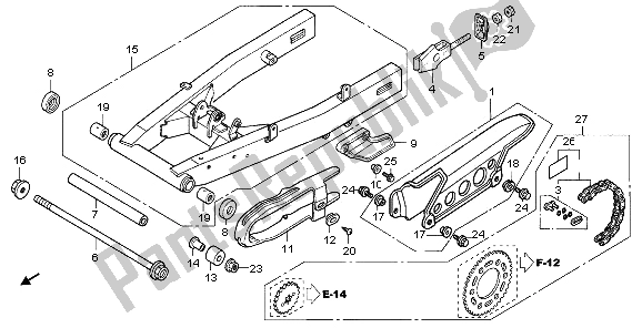 Tutte le parti per il Forcellone del Honda XR 125L 2006