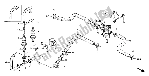 Todas las partes para Válvula De Control De Inyección De Aire de Honda VT 750 CA 2007