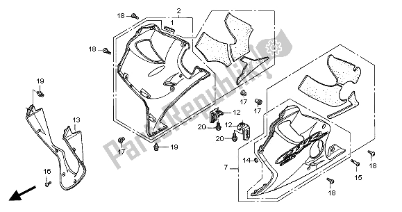 Wszystkie części do Dolna Maska Honda CBR 600F 2005