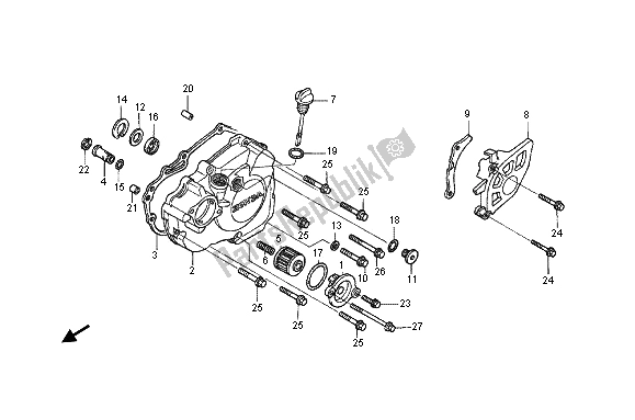 Todas las partes para L. Tapa Del Cárter de Honda CRF 450X 2012