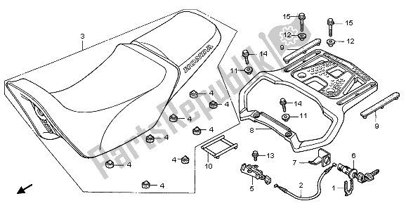 All parts for the Seat of the Honda XL 1000V 2006
