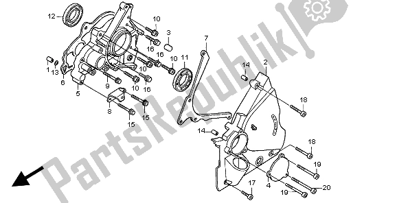 Todas las partes para Cubierta Izquierda de Honda CB 750F2 1999