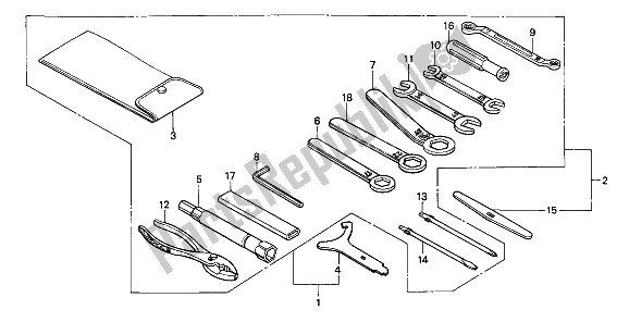 Todas las partes para Herramientas de Honda NTV 650 1990