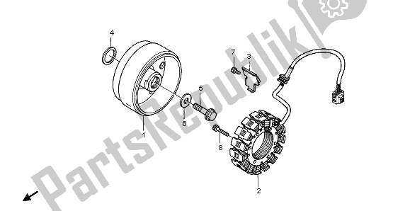 All parts for the Generator of the Honda NT 700V 2009