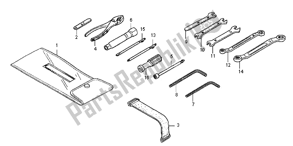 Todas as partes de Ferramentas do Honda GL 1800 2012