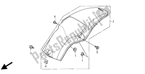 Todas las partes para Guardabarros Trasero de Honda CR 85R SW 2003