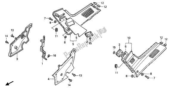 Todas las partes para Cubierta Lateral de Honda CBR 1000F 1992