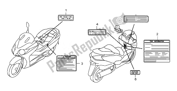Wszystkie części do Etykieta Ostrzegawcza Honda NSS 250A 2011