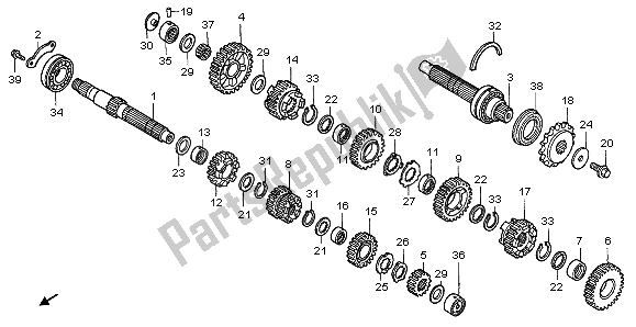 All parts for the Transmission of the Honda CBF 600N 2006