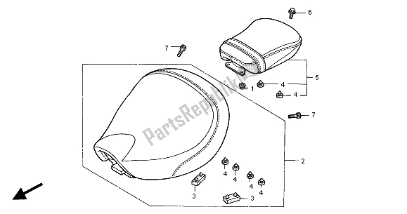 All parts for the Seat of the Honda VT 125C 2000
