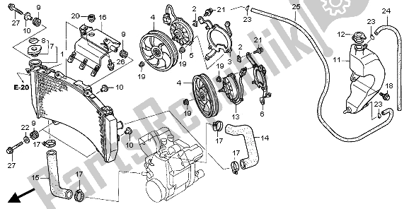 Todas las partes para Radiador de Honda ST 1300 2006