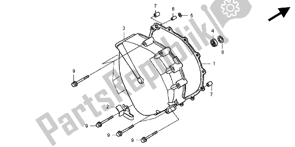 Tutte le parti per il Coperchio Frizione del Honda GL 1800 2012