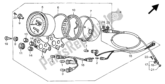 Wszystkie części do Metr (kmh) Honda CA 125 1998