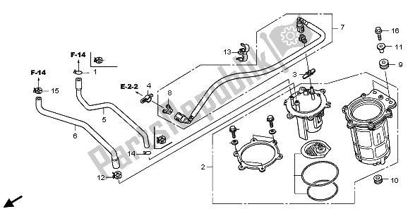 All parts for the Fuel Pump of the Honda VT 750 CA 2008