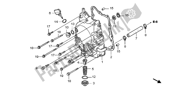 Todas las partes para Tapa Del Cárter Derecho de Honda PES 125 2013