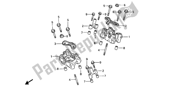 All parts for the Camshaft Holder of the Honda NTV 650 1988