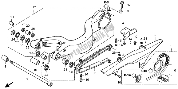 Todas las partes para Basculante de Honda VFR 800X 2013