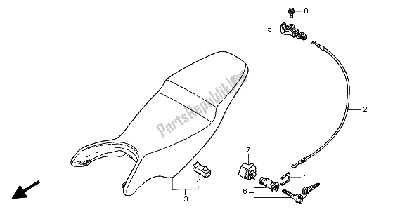 All parts for the Seat of the Honda VFR 800 2004