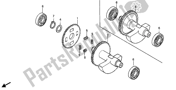 Tutte le parti per il Equilibratore del Honda XR 600R 1987