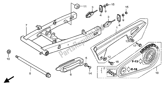 Tutte le parti per il Forcellone del Honda CBR 125 RW 2006