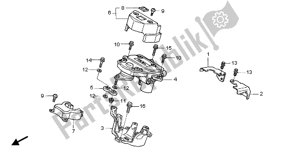 All parts for the Steering Damper of the Honda CBR 1000 RR 2007