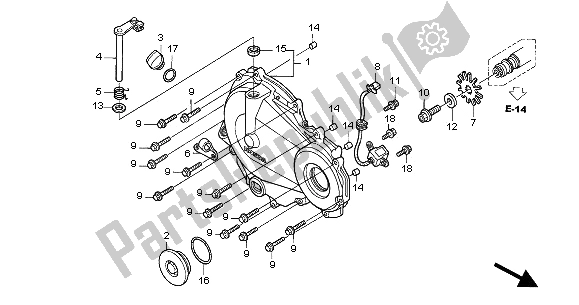 Toutes les pièces pour le Couvercle De Carter Droit du Honda CBR 600F 2002