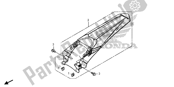 All parts for the Rear Fender of the Honda CRF 450R 2015