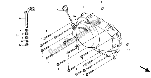 Toutes les pièces pour le Couvercle De Carter Droit du Honda VT 750 DC 2002