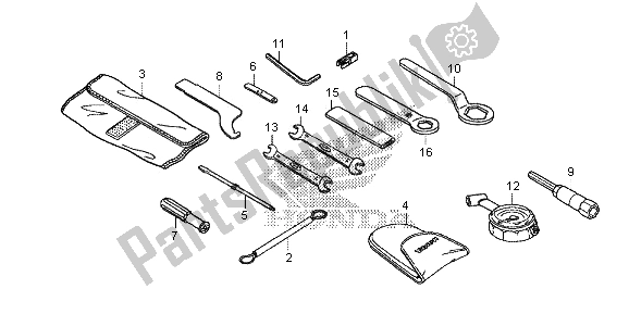 All parts for the Tools of the Honda CBR 600 RR 2013