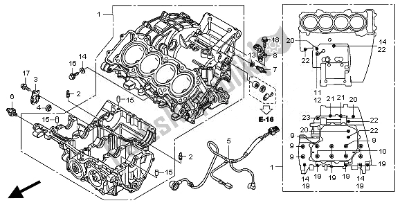 Alle onderdelen voor de Carter van de Honda CBR 600F 2011