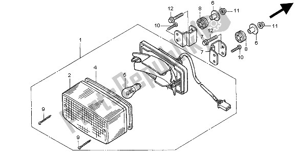 Todas las partes para Luz De La Cola de Honda CB 500 1998