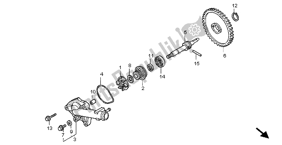 Tutte le parti per il Pompa Dell'acqua del Honda VT 125C 1999