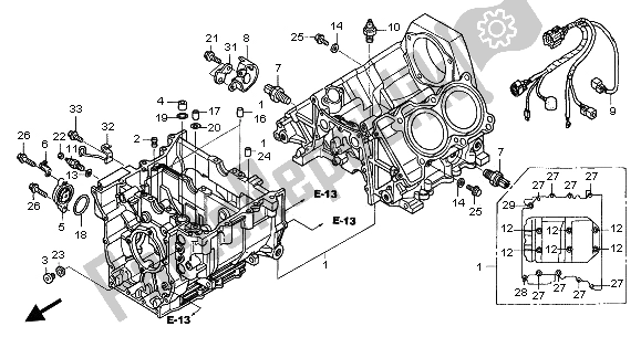 Tutte le parti per il Carter del Honda ST 1300A 2003