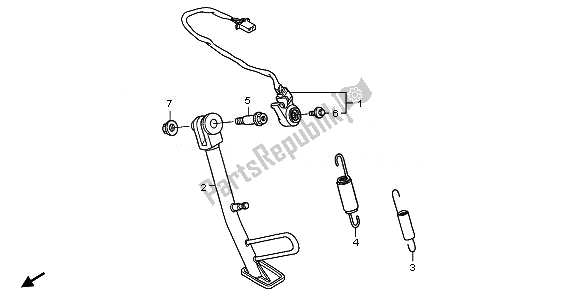 All parts for the Stand of the Honda XL 1000V 2008