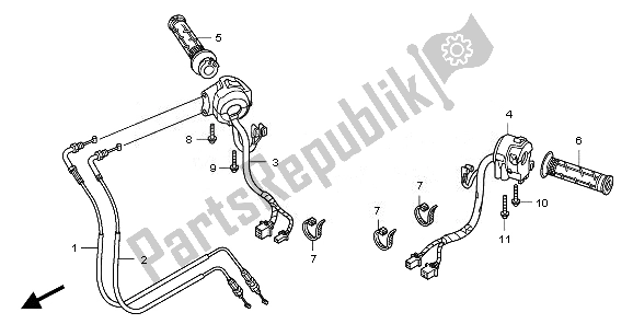 Wszystkie części do Prze?? Cznik I Kabel Honda CBF 1000 TA 2010