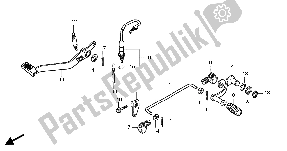 All parts for the Pedal of the Honda CBR 125 RW 2005